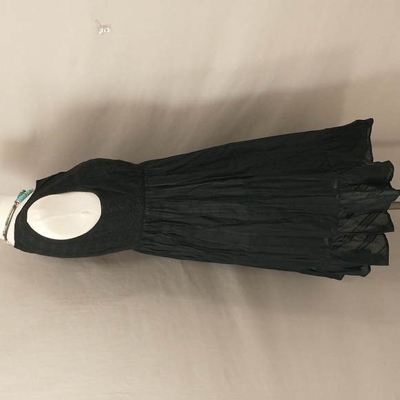 Summer Black Cotton Short Dress & Cute Flirty Cool & Comfortable Style Sz M fit6 - Picture 4 of 10